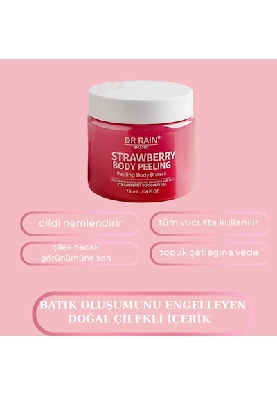 Dr.rain Çilek Aromalı Vucut Peeling & Arındırıcı Nemlendirici