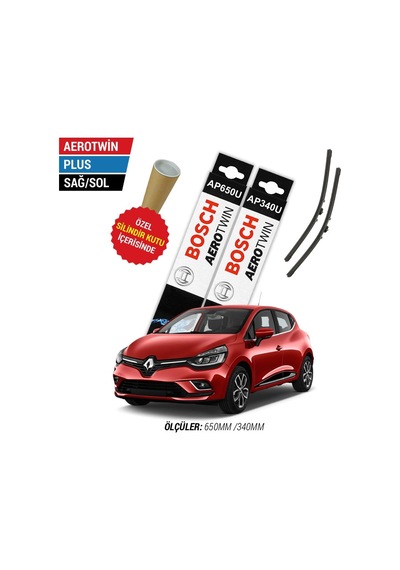Bosch Aerotwin Plus Renault Clio 4 Silecek Takımı (2012-2020) Bosch Aerotwin Plus Renault Clio 4 Silecek Takımı (2012-2020)