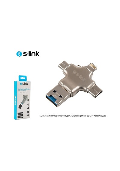 S-Link Sl-Ta35M 4In1 Usb+Micro+Typec+Lightning Micro Sd (Tf) Kar
