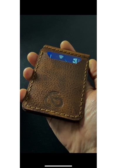 İnfinite Hide Leather Hakiki Deri Para Klipsli Cüzdan Taba