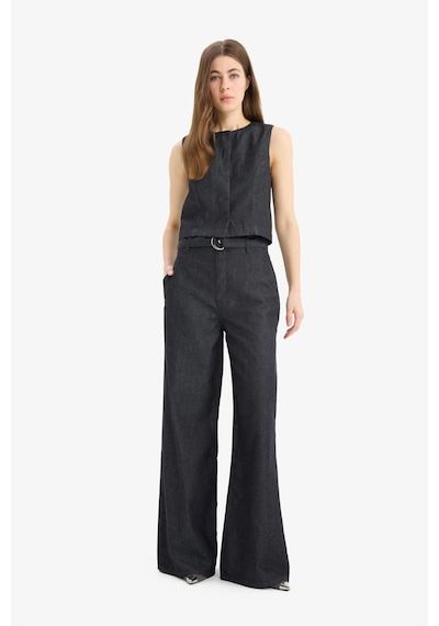 DeFacto Wide Leg Yüksek Bel Geniş Paça Uzun Jean Pantolon E5794AX25SPNM82