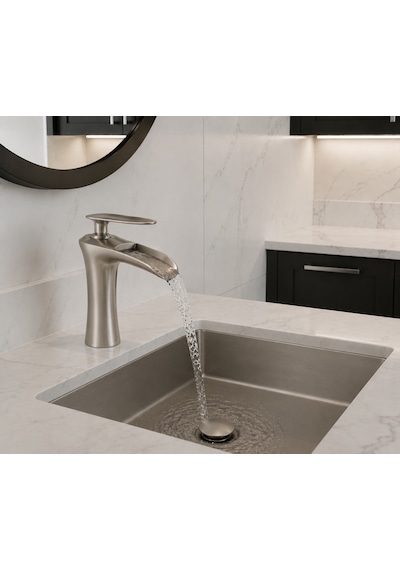 Şelale Nikel Lavabo Bataryası
