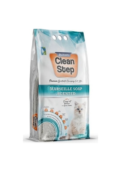 Jadawa Clean Step Aktif Karbonlu Marsilya Kokulu İnce Topaklaşan Bentonit Kedi Kumu 5 L