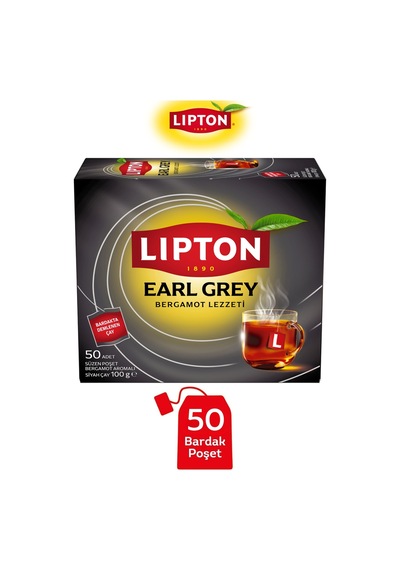 Lipton Earl Grey Bardak Poşet Çay 50li