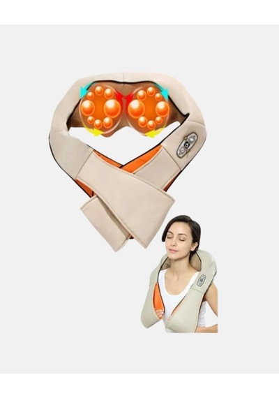 Ergonomik Ovmalı Masaj Aleti Isıtmalı, Yoğurmalı, Boyun Ve Bel Rahatlatıcı Masaj Makinesi Çok Renkli