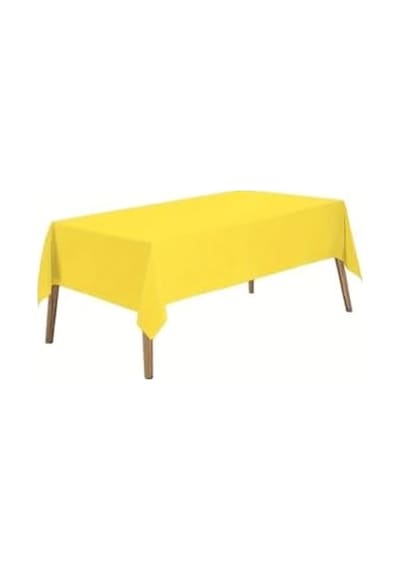 Plastik Kullan At Masa Örtüsü Sarı 137 270 Cm