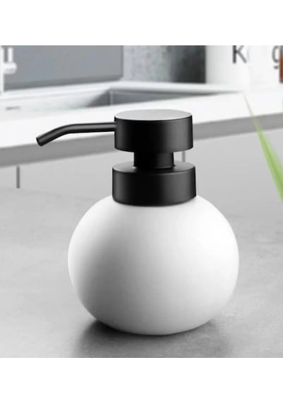 Gönül Gnl3115 Stoneware Beyaz Seramik Sıvı Sabunluk 500 Ml Beyaz