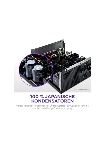 C1200 1200w 80 Gold Atx 3.1 Tam Modüler Siyah Güç Kaynağı