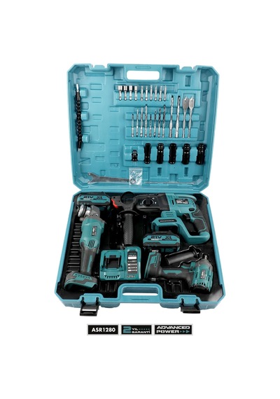 Assur 21V 3 Lü Set Şarjlı Kırıcı Delici Hilti + Taşlama Makinesi + Somun Sıkma Makinesi - 3007
