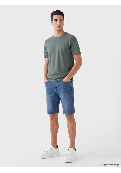 Lcwaıkıkı Classic Yeşil Regular Fit %100 Pamuk Erkek Tişört