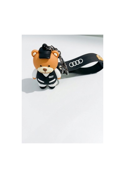 Audi Sport Silikon Ayıcık Anahtarlık Siyah Askılı Oto Anahtarlığı - 905684747