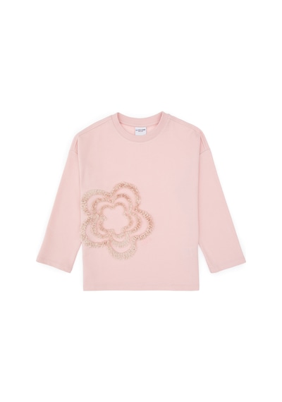 U.S. Polo Assn. Kız Çocuk Pudra Bisiklet Yaka Sweatshirt 50317921-VR042