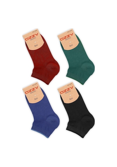 Ozzy Socks 4 Çift Bambu Kadın Dikişsiz Patik Çorap 4 Mevsim Dayanıklı Topuk (538877792) Çok Renkli