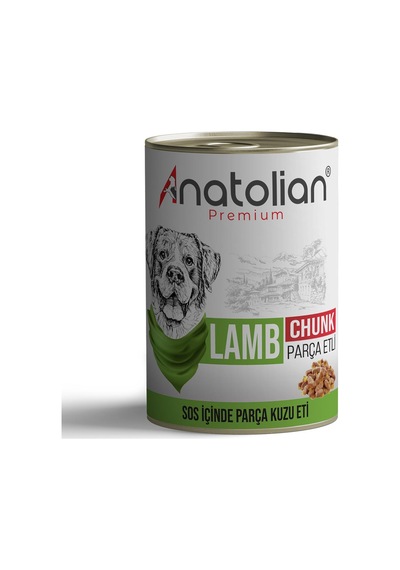 Anatolian Premium Adult Lamb Kuzulu Parça Etli Yetişkin Köpek Konservesi 12 x 400 G