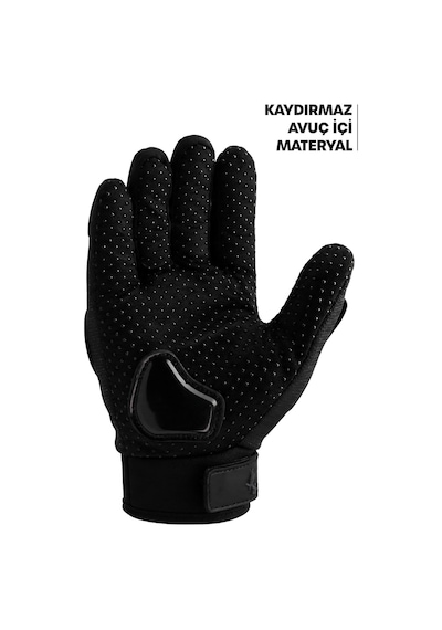 Xmlbayiciniz Tr M Beden Korumalı Motosiklet Eldiveni Unisex Bisiklet Motorcu Eldiveni Siyah 113 Genel