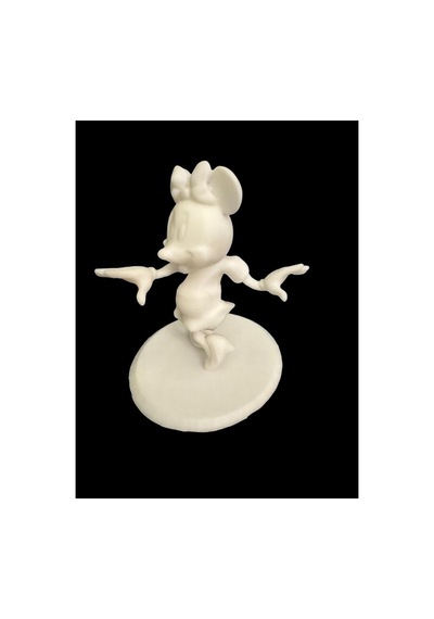 3d Minnie Ve Mickey 2 Li Figür Boyama Seti - Kendin Boya Hobi Ve Etkinlik Seti - Akrilik Boya + 4 Fırça