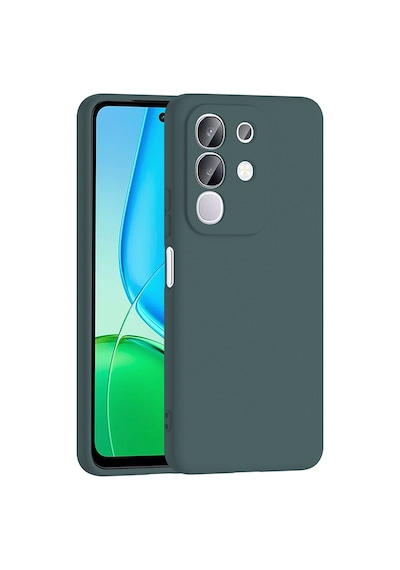 Kilifone - Vivo Y29 4g Uyumlu Kılıf Esnek Koruyucu Mara Lansman Kapak - Koyu Yeşil - T37824