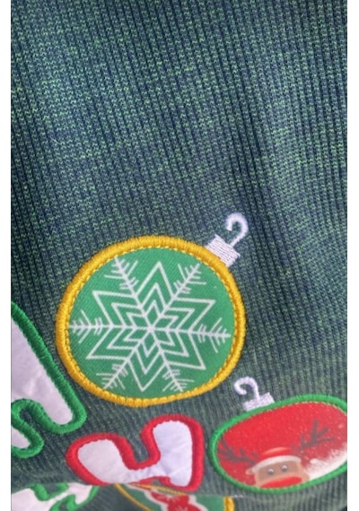 Gedyco Hohoho Yeşil Küçük Irk Köpek Likralı Sweatshirt