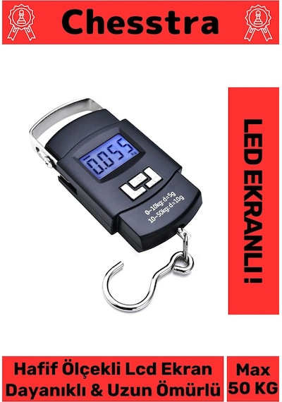Lcd Ekran Seyahat Bavul Ağırlık El Terazi Dijital Çok Amaçlı Taşınabilir Askılı Pilli Bagaj Tartısı Çok Renkli