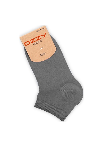 Ozzy Socks 6 Çift Bambu Erkek Dikişsiz Patik Çorap 4 Mevsim Dayan Siyah - Füme