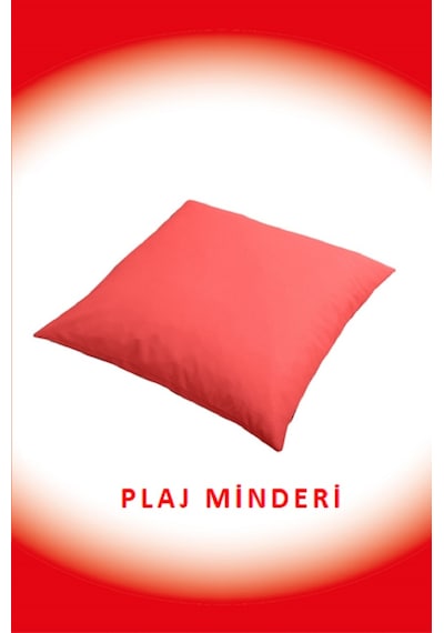 Dekosoy Plaj Minderi 100cmx100cm Kırmızı
