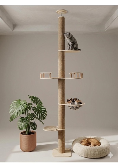 Zeyn Premium Lüx Kedi Kulesi Kedi Oyun Evi Kedi Tırmalama Kulesi