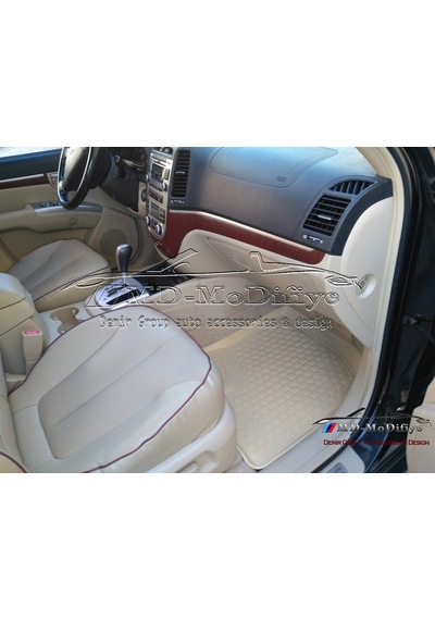 Hyundai Santa Fe Bej 3D Havuzlu Paspas. 2012-
