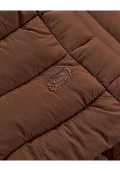 Skechers M Essential Outerwear Padded Jacket Erkek Kahverengi S2620195-2070