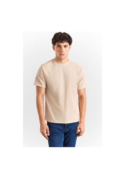 Süvari Bej Regular Bisiklet Yaka Tişört Ts1014000469-bj3