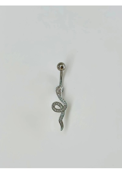Yılan Detaylı Göbek Piercing - Pg0070 Çok Renkli