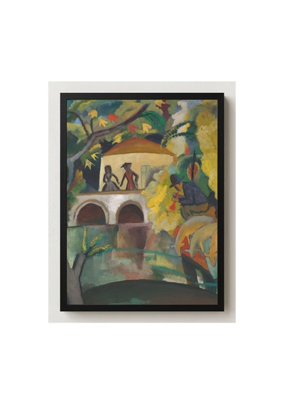 Modern Sanat Macke Rokoko Çerçevesiz Poster 21x30 Cm A4 Tablo Modern Sanat Ekspresyonizm