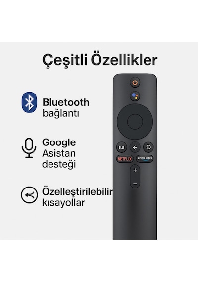 Polham Xiaomi Mi Tv Stick İle Uyumlu Uzaktan Kumanda, Android Tv Box İçin Uzaktan Bluetooth Kumanda