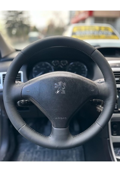 Peugeot 307 Araca Özel Direksiyon Kılıfı Noktalı Mat Siyah
