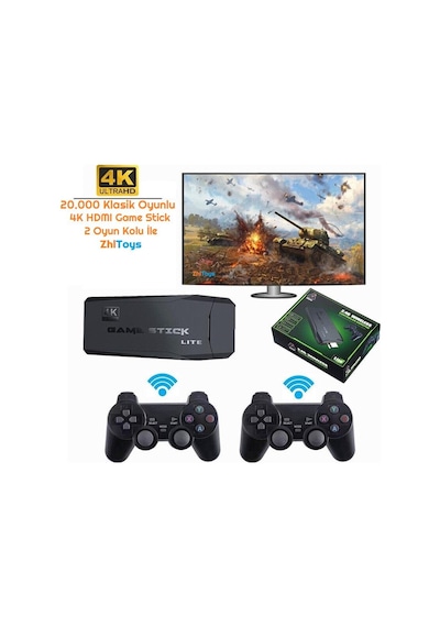 Zhltoys Tv i 4k Hdmı Game Stıck 20000 Oyunlu Nostalji i 2 Kollu Game Stick