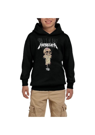 Zepplin Giyim Metallica One Siyah Çocuk Kapşonlu Sweatshirt