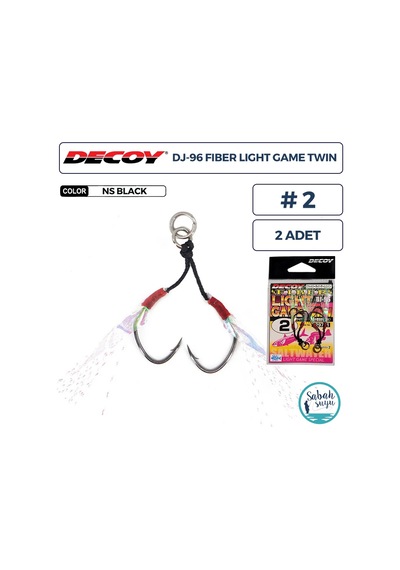 Decoy Dj-96 Fiber Light Game Tüylü Çiftli Asist İğnesi 2 2 Adet
