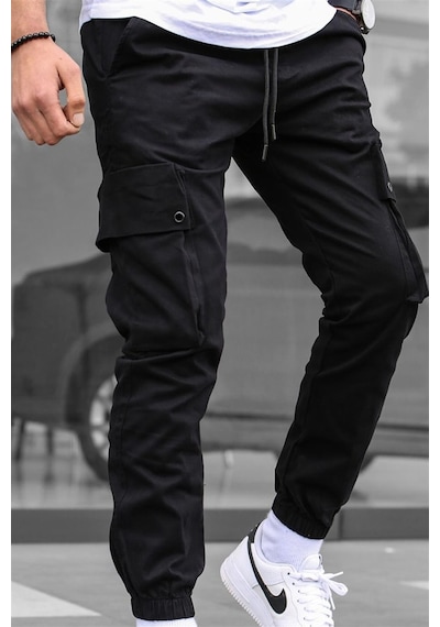 Madmext Madmext Siyah Kargo Cep Jogger Pantolon 5647-siyah Siyah