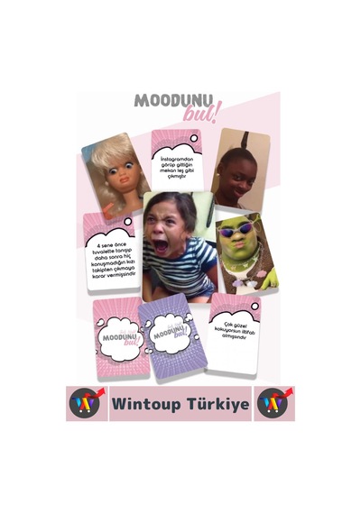 Eğlenceli Genç Yetişkin Arkadaş Yılbaşı Özel Gün Moodunu Bul Mini-girls Night Oyun Kartları 45 Kart