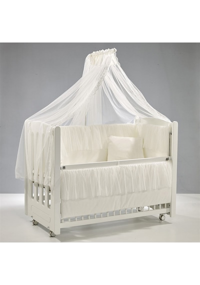 Meltem Kids Mia Anne Yanı Ahşap Sallanır Beşik 60 x 120 CM (Beyaz - Ekru) Beyaz Meltem Kids Mia Anne Yanı Ahşap Sallanır Beşik 60 x 120 CM (Beyaz - Ekru) Beyaz