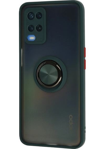 Cosmotex Newface Oppo A54 4g Kılıf Montreal Yüzüklü Silikon Kapak - Yeşil