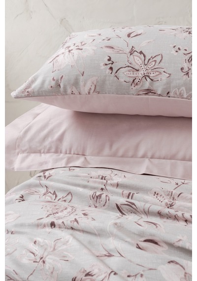 Cotton Box Saten Çift Kişilik Nevresim Takımı Calluna Pudra