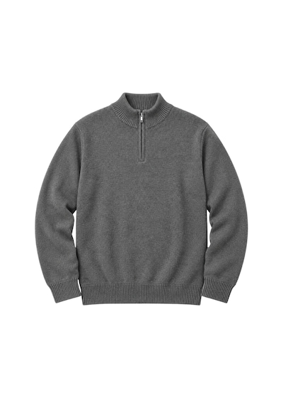 Battalmoda Erkek Büyük Beden Füme Hattush Dik Yaka Cepli Triko Hırka 3xl-4xl-5xl-6xl