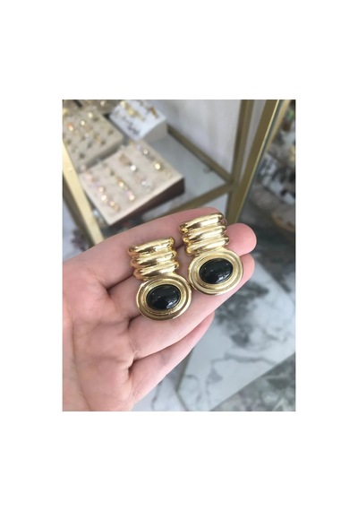 Özel Seri Gold Detaylı Küpe Altın - Model 668