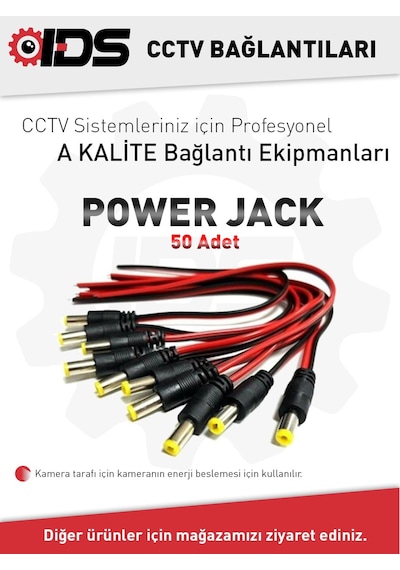 Ids - 50 Adet - Power Jack Güvenlik Kamerası