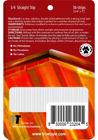True Tape Elastibond Protez Saç Bandı 36 Adet Düz (2Cm X 7.5Cm)