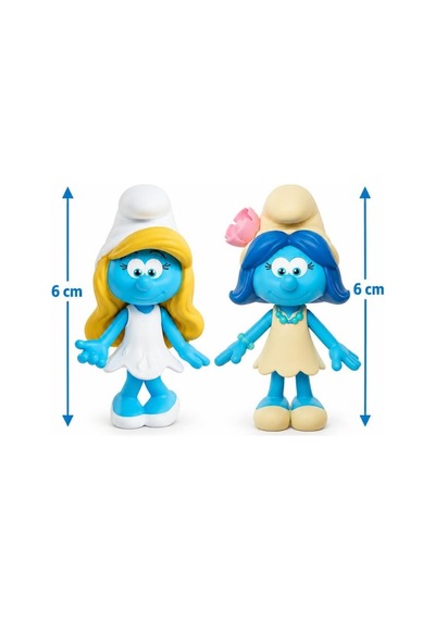 Lisanslı Orjinal Şirinler Kayıp Köy Şirine Ve Smurfblossom 2 Li Eğlenceli Figür Seti