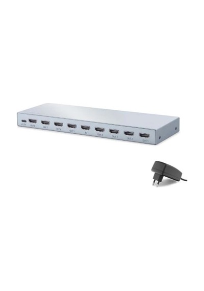 Hadron Hdx1430 Hdmı Splitter Edıd 4k 60 Hz 1 Giriş 8 Çıkış Gri Kdo