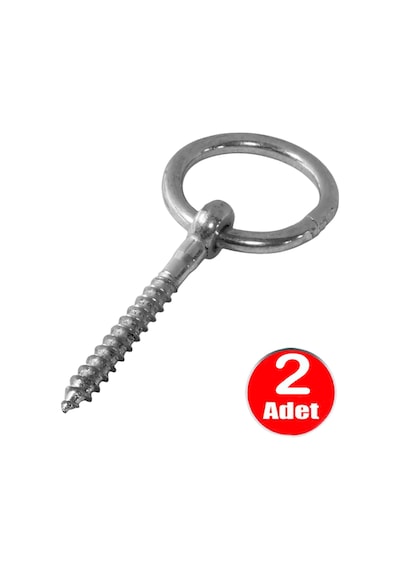6mm Halkalı Vida Kilit Salıncak Tavan Duvar Askısı -2 Adet 6