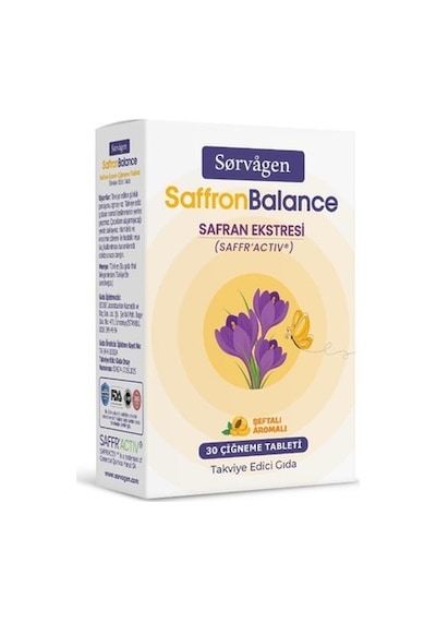 Sorvagen Saffronbalance Safran 30 Çiğneme Tableti