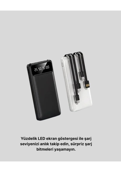 Mey İthalat Taşınabilir 20.000 Mah Hızlı Şarj Powerbank 4 Çıkışlı Diğer